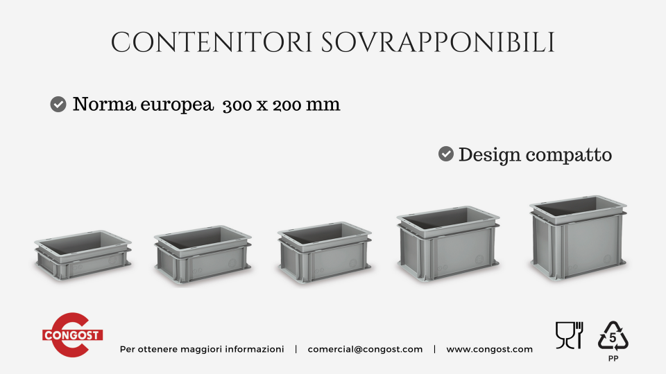 Nuovo gamma: Contenitori Sovrapponibili