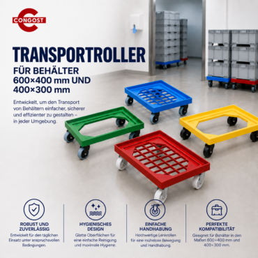 Transportroller in der Lebensmittelindustrie: Hygiene, Sicherheit und Effizienz bei der Materialhandhabung