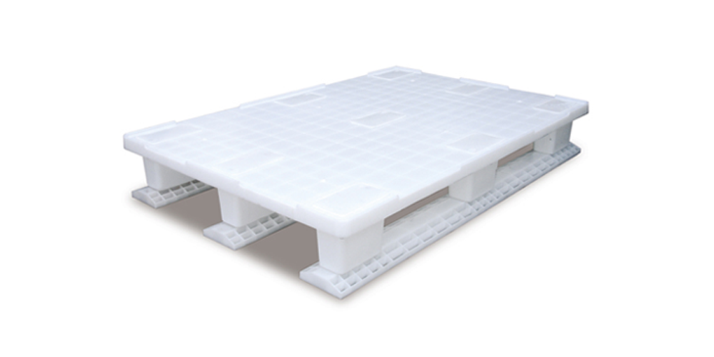 Kunststoffpalette 1200x800, geschlossenes Deck, 3 Kufen