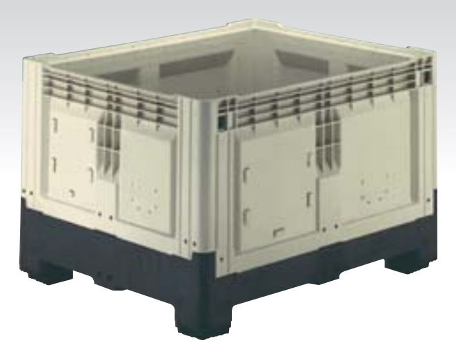 Smartbox Contenedor Plegable Cerrado con 2 travesaños