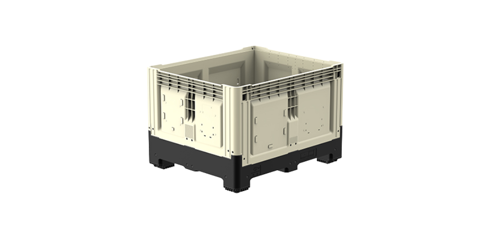 Smartbox Contenedor Plegable Cerrado con 2 travesaños