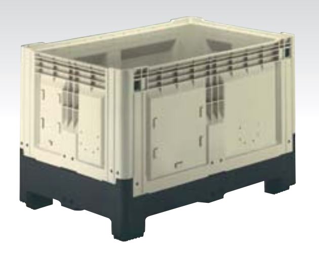 Smartbox Contenedor Plegable Cerrado con 2 travesaños