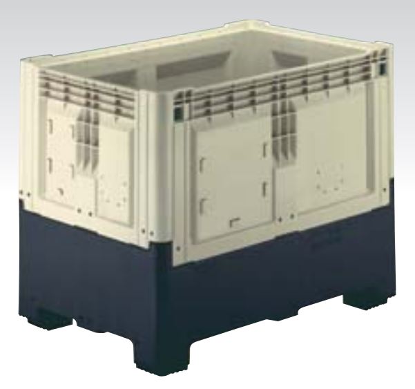 Smartbox Contenedor Plegable Cerrado con 2 travesaños