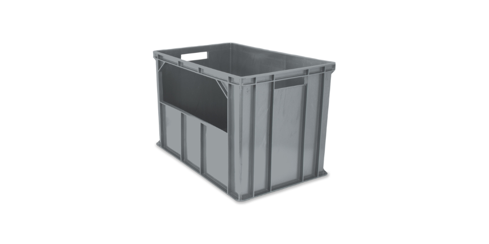 Bac 600x400x410 mm. avec ouverture sur le grand côté