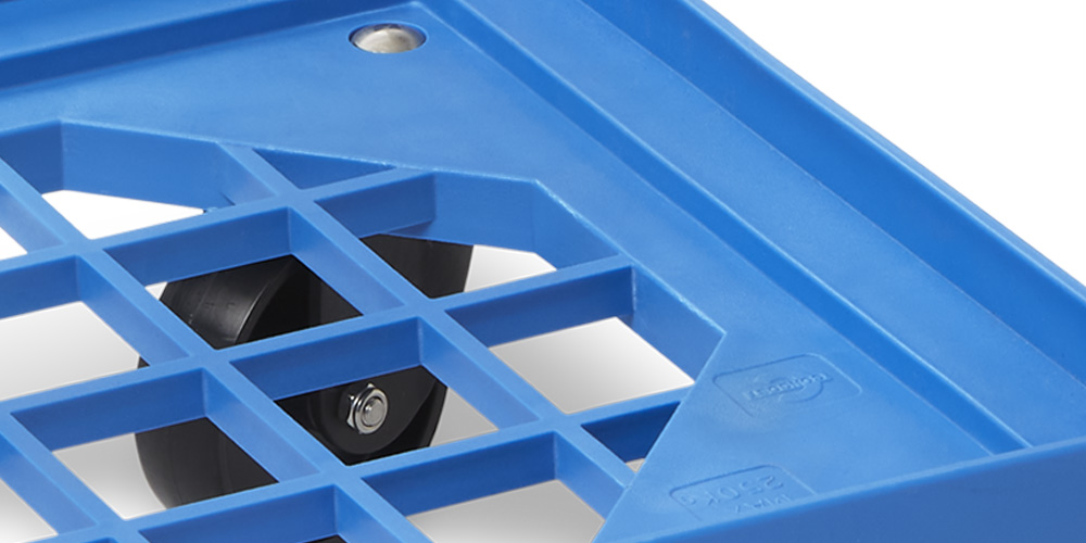 Carrello con 4 ruote girevoli di poliammide