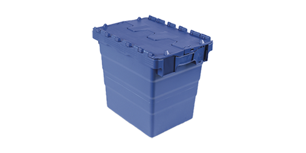 Euro-Mehrwegbehälter mit Scharnierdeckel 