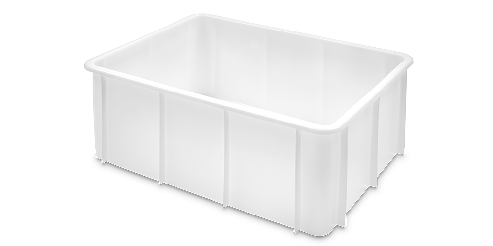 Stackable Container with Curved Lips