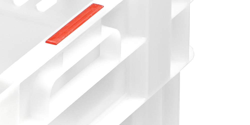 Euro-Drehstapelbehälter Seiten halb durchbrochen und Boden geschlossen