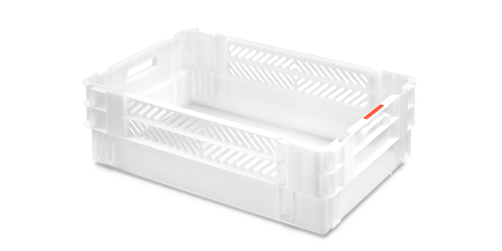 Euro-Drehstapelbehälter Seiten halb durchbrochen und Boden geschlossen