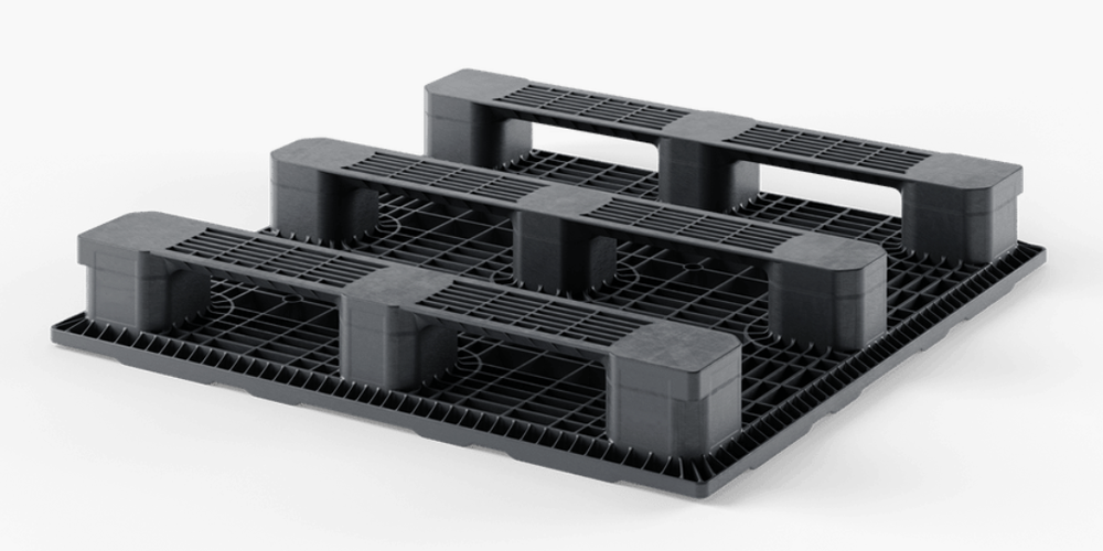 Palet 1200x1200, perforado, 3 travesaños