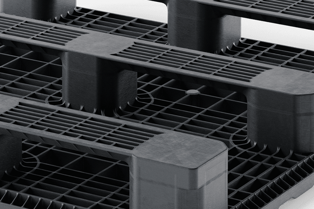 Palet 1200x1200, perforado, 3 travesaños