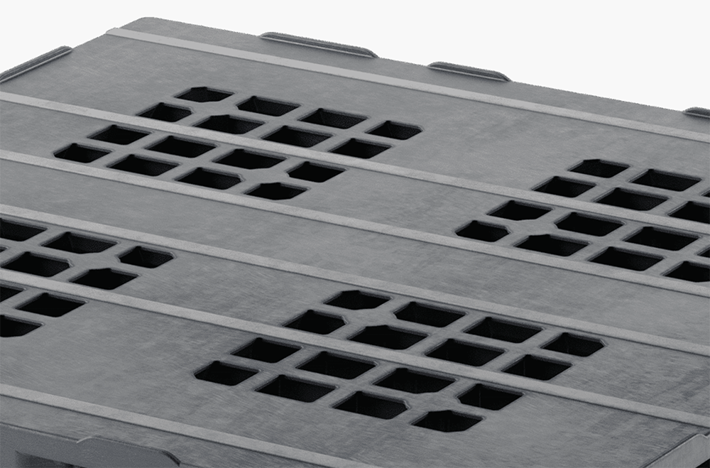 Palet 1140x1140, perforado, 6 travesaños