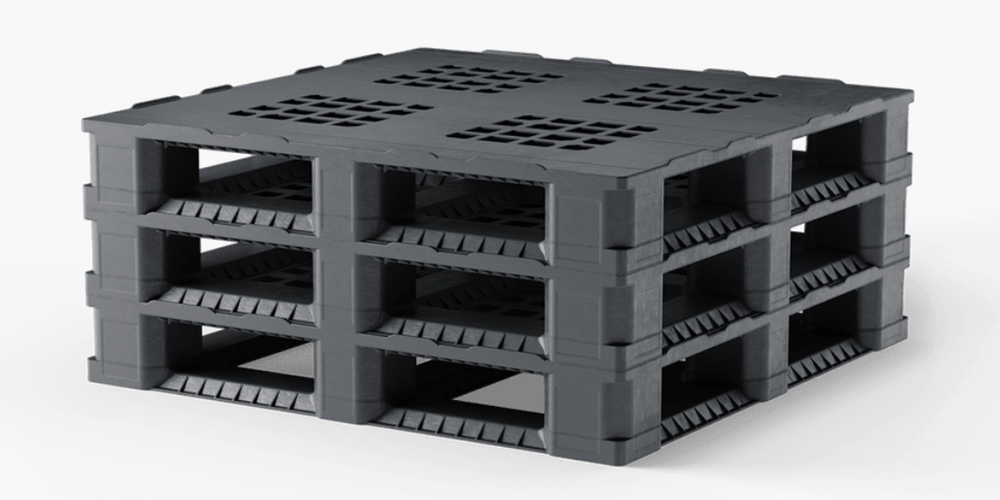 Palet 1140x1140, perforado, 6 travesaños