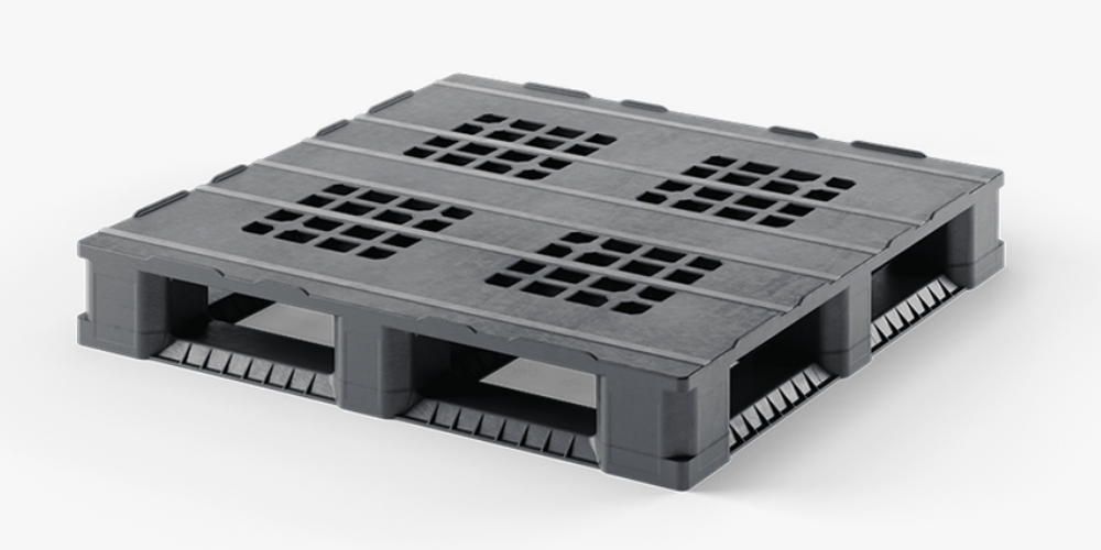 Palet 1140x1140, perforado, 6 travesaños