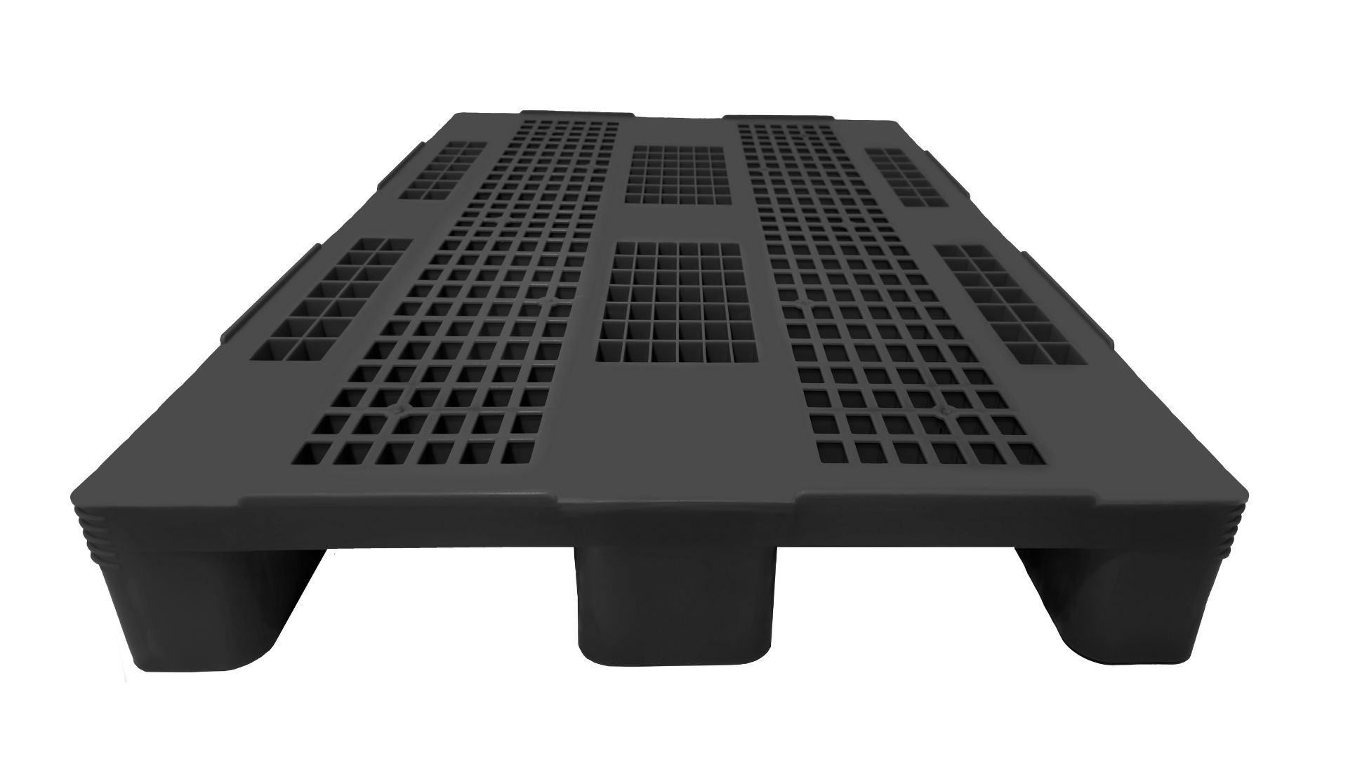 Kunststoffpalette 1200x800, offenes Deck, 3 Kufen