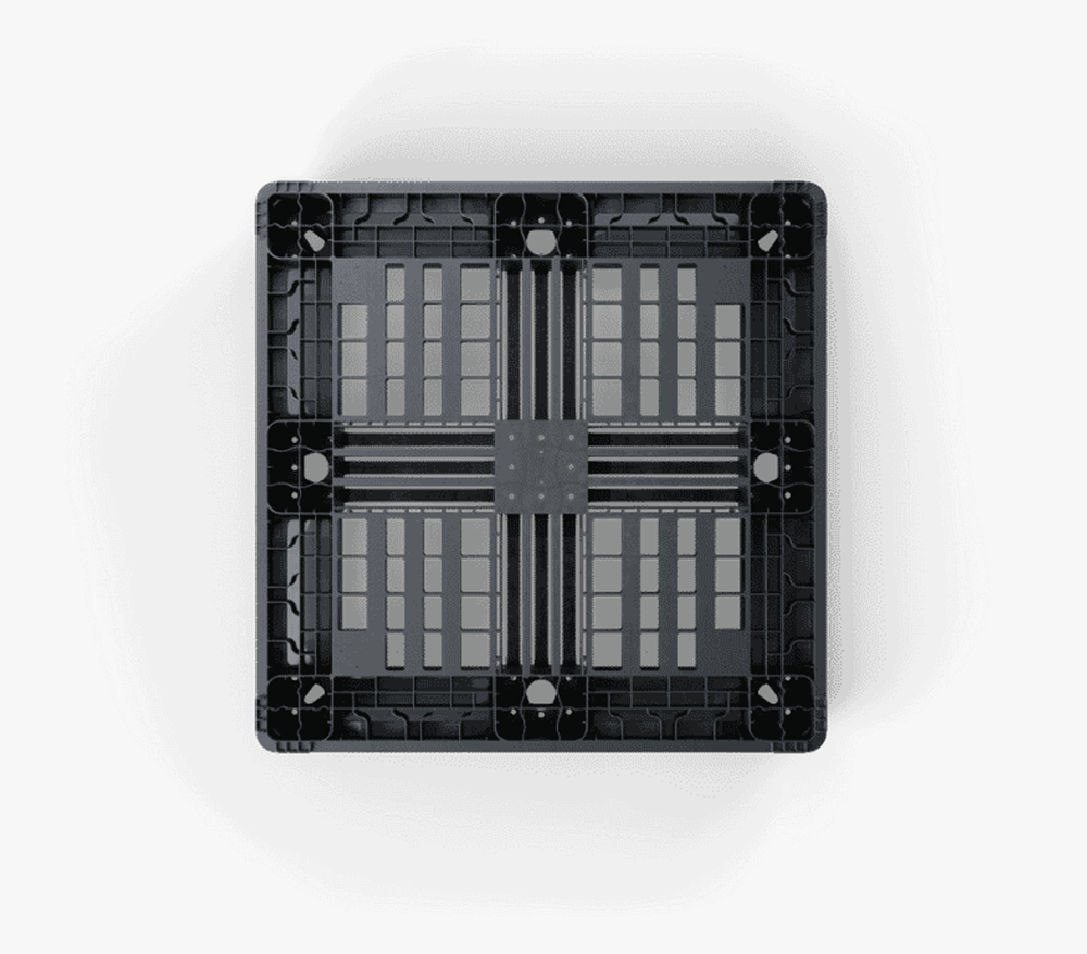 Palet 1140x1140, perforado, 6 travesaños