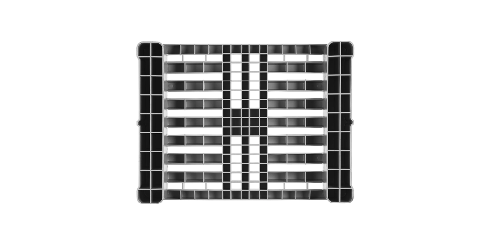 Palet 800x600, perforado, 2 travesaños