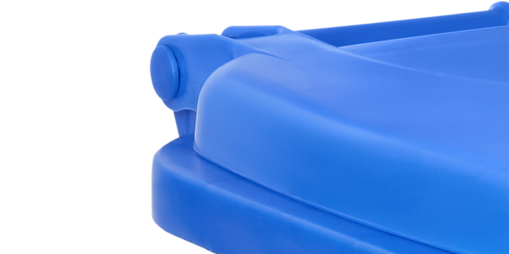 Abfalltonne mit Deckel 120 Liter und Rollen D. 200 mm.